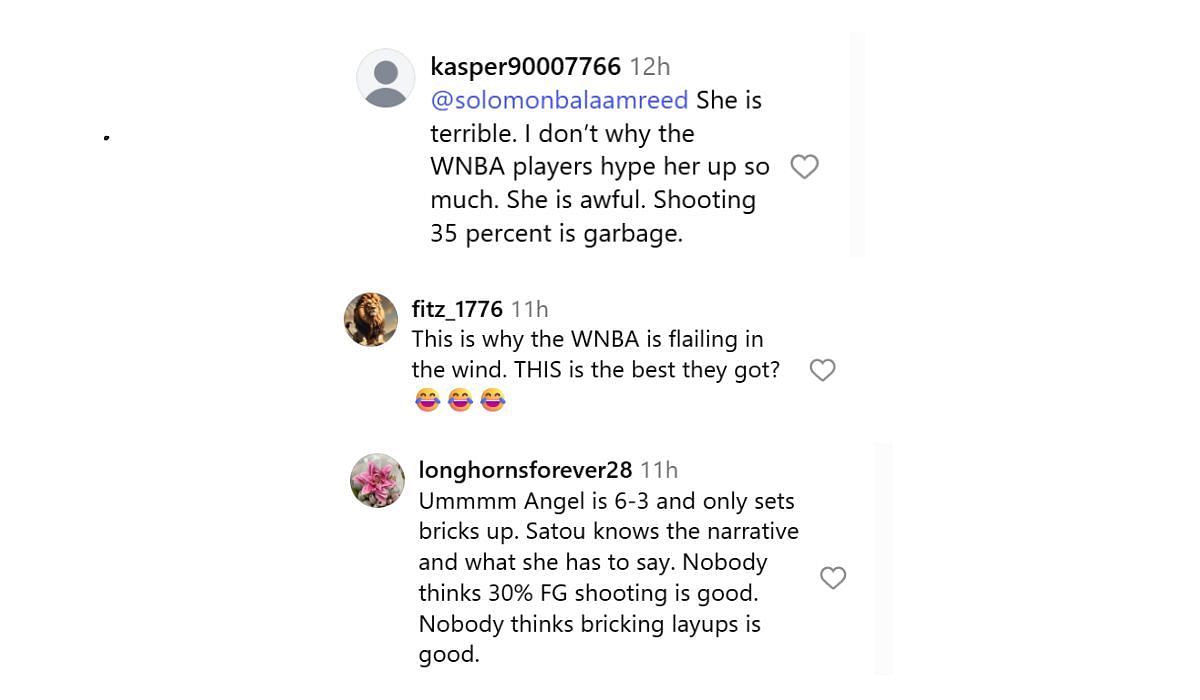 Fans lose it in the comments section over Sabally's comments